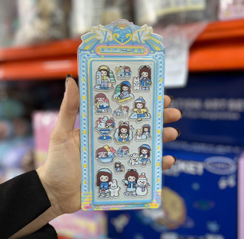 استیکر برجسته اکرولیک طرح دختر